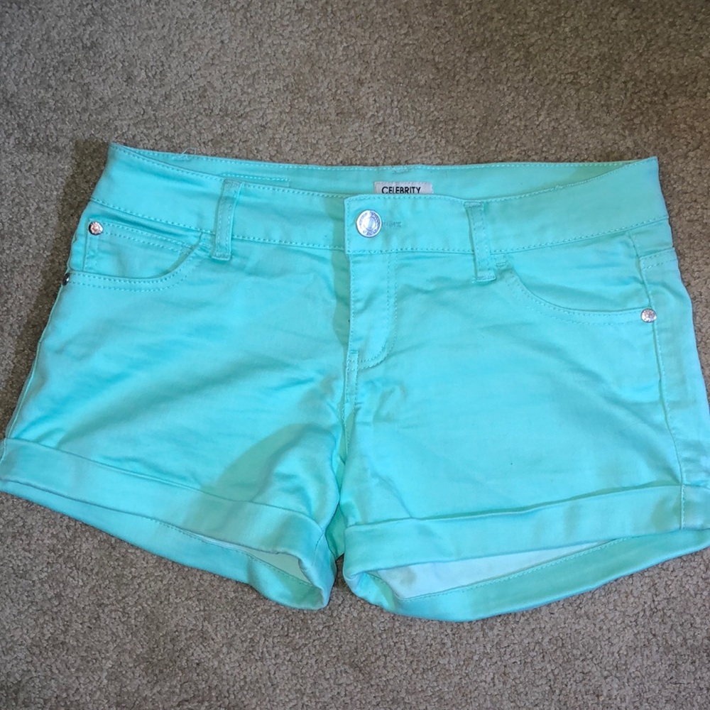 seafoam green shorts
